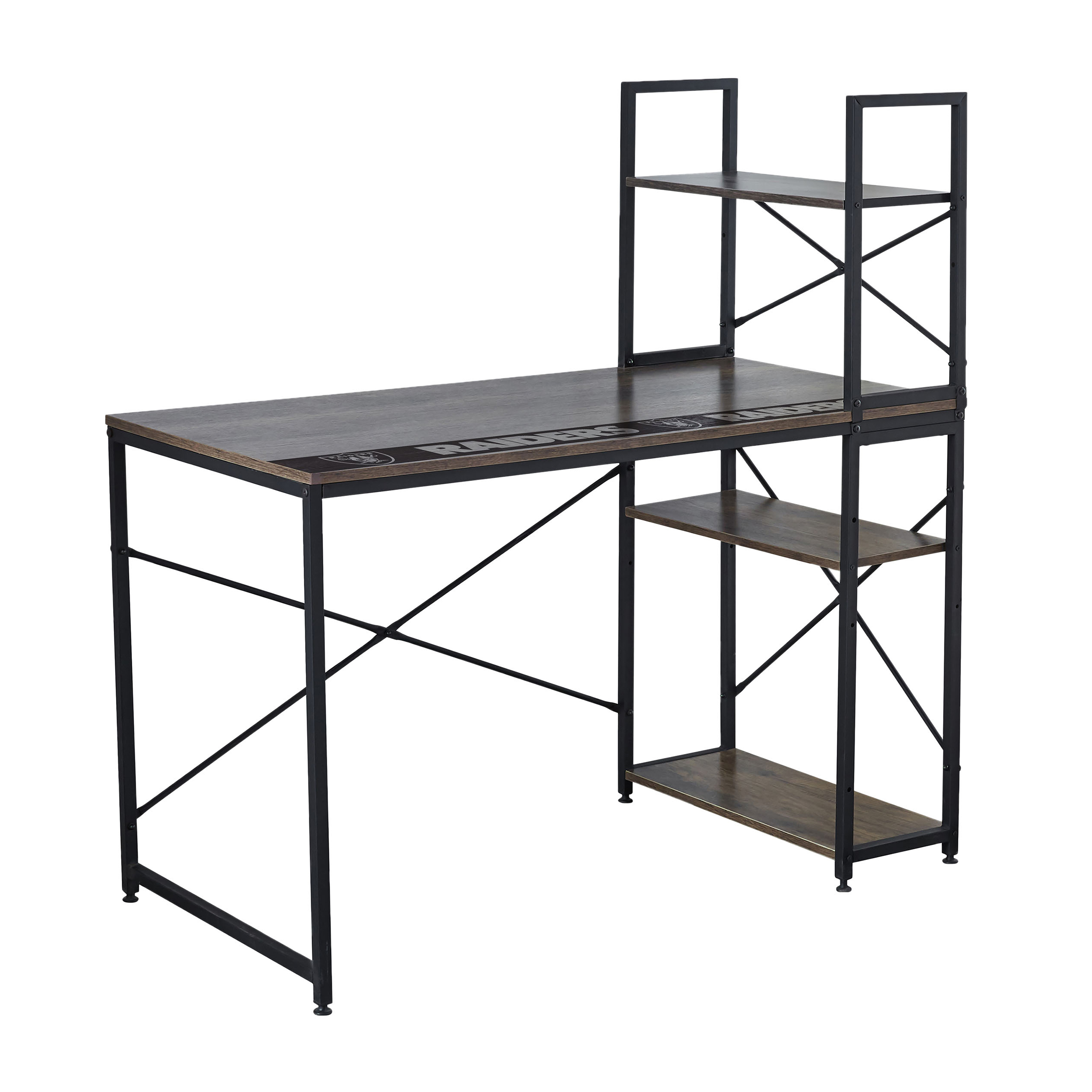 las vegas raiders industrial desk with shelves