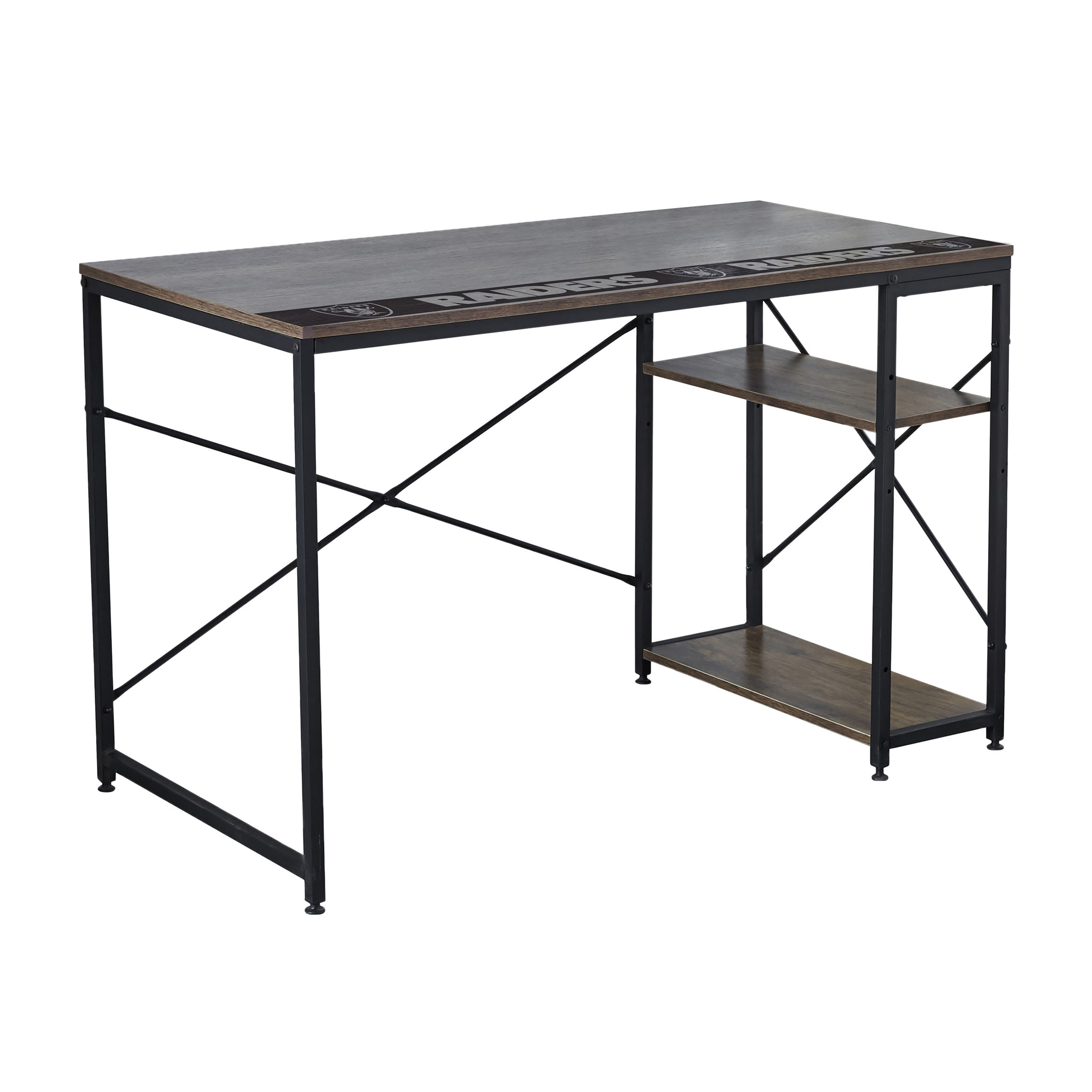 las vegas raiders industrial desk with shelves