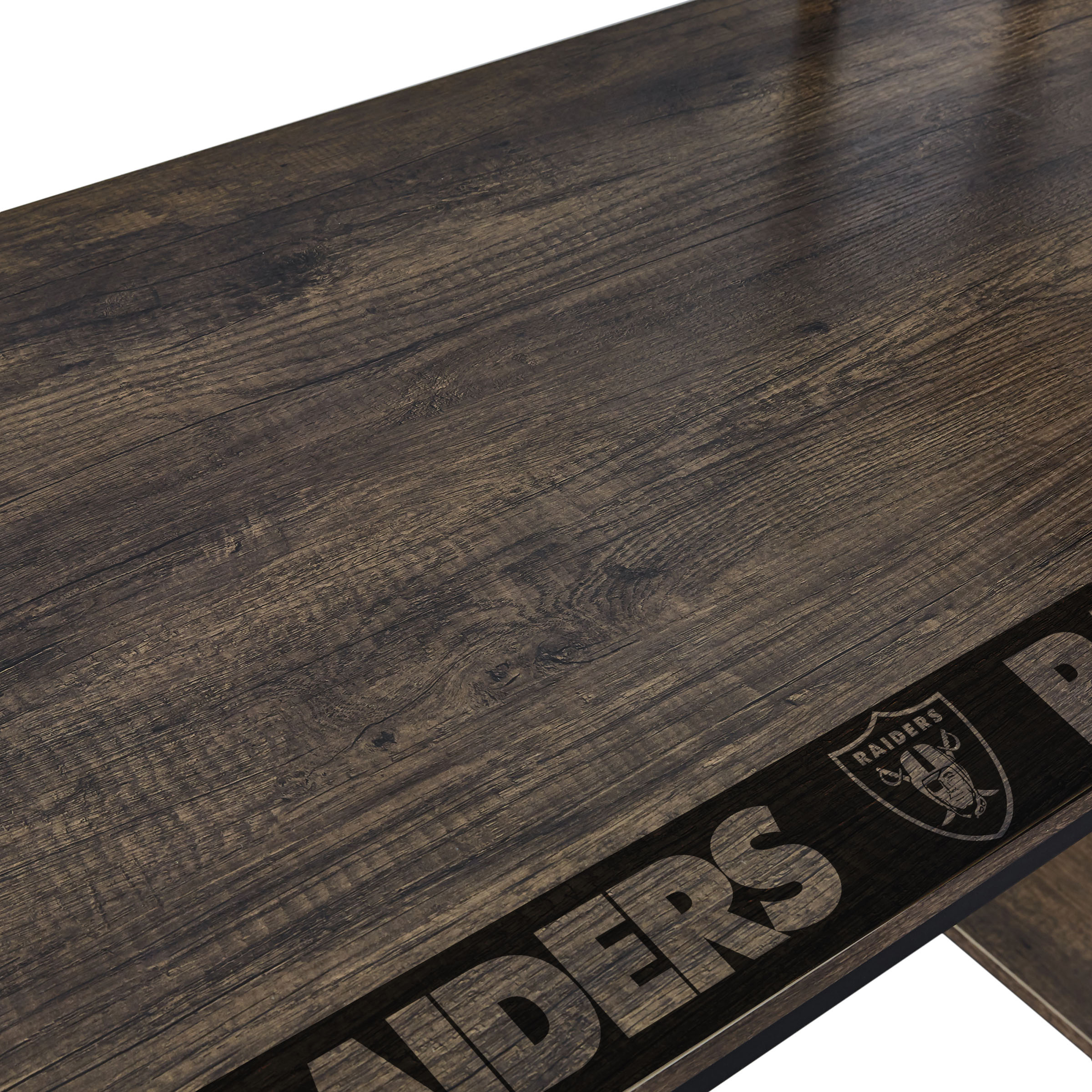 las vegas raiders industrial desk with shelves