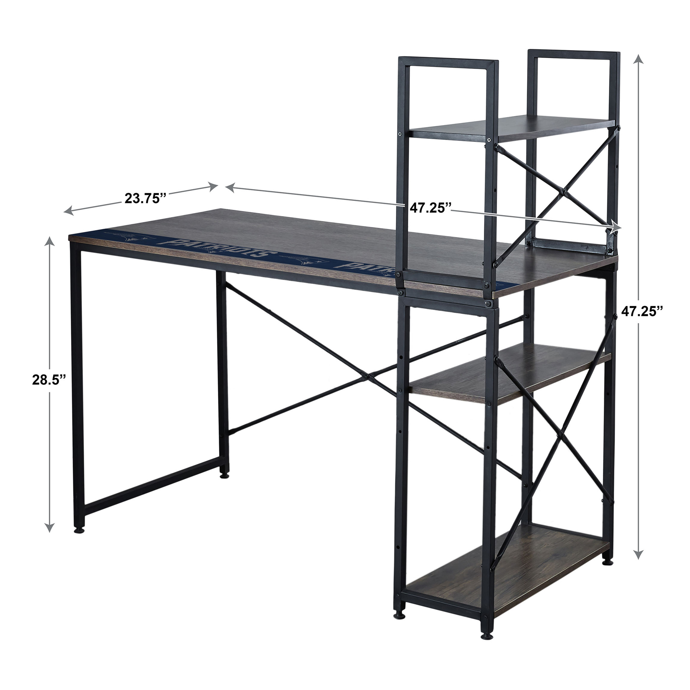 new england patriots industrial workspace desk