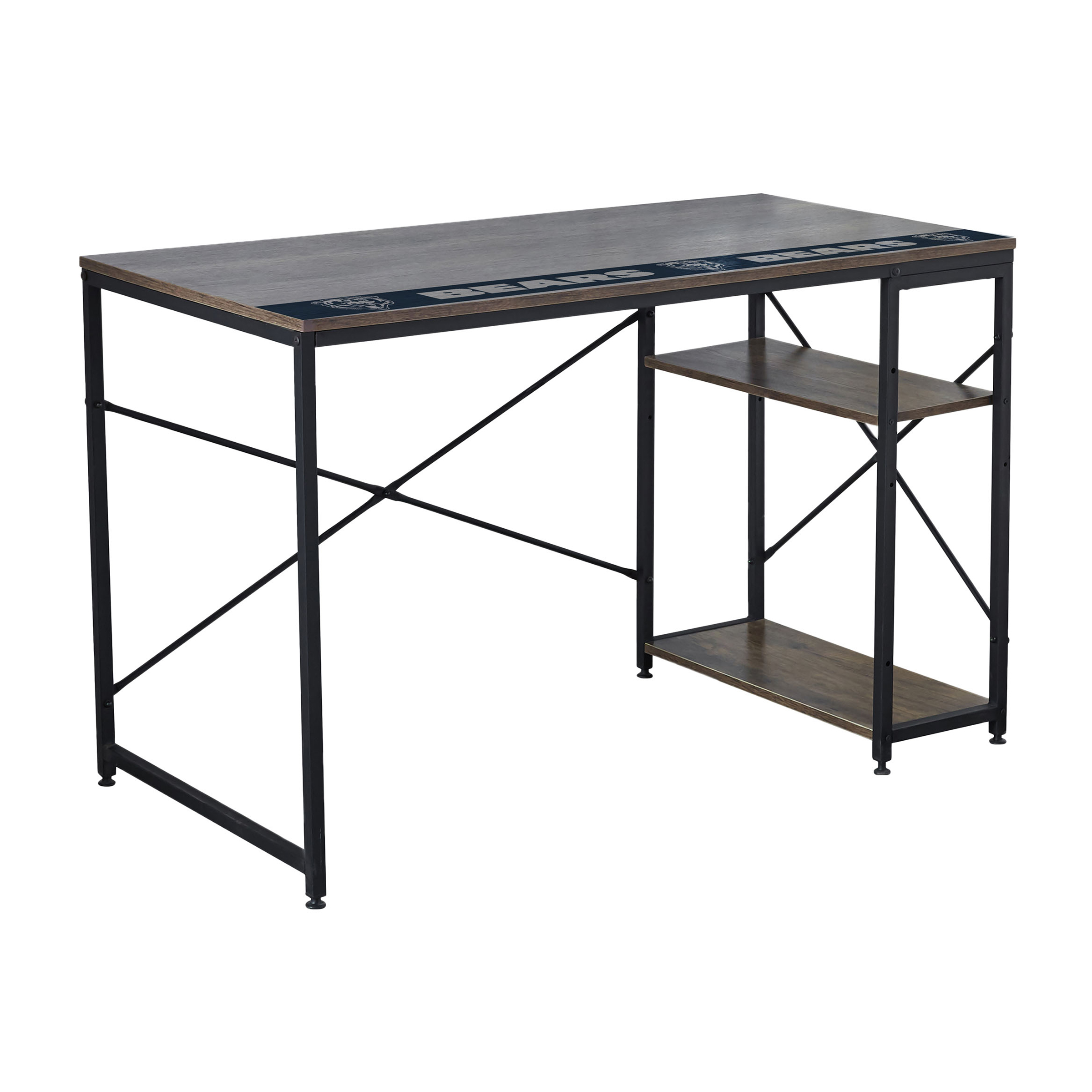 chicago bears industrial desk with shelves