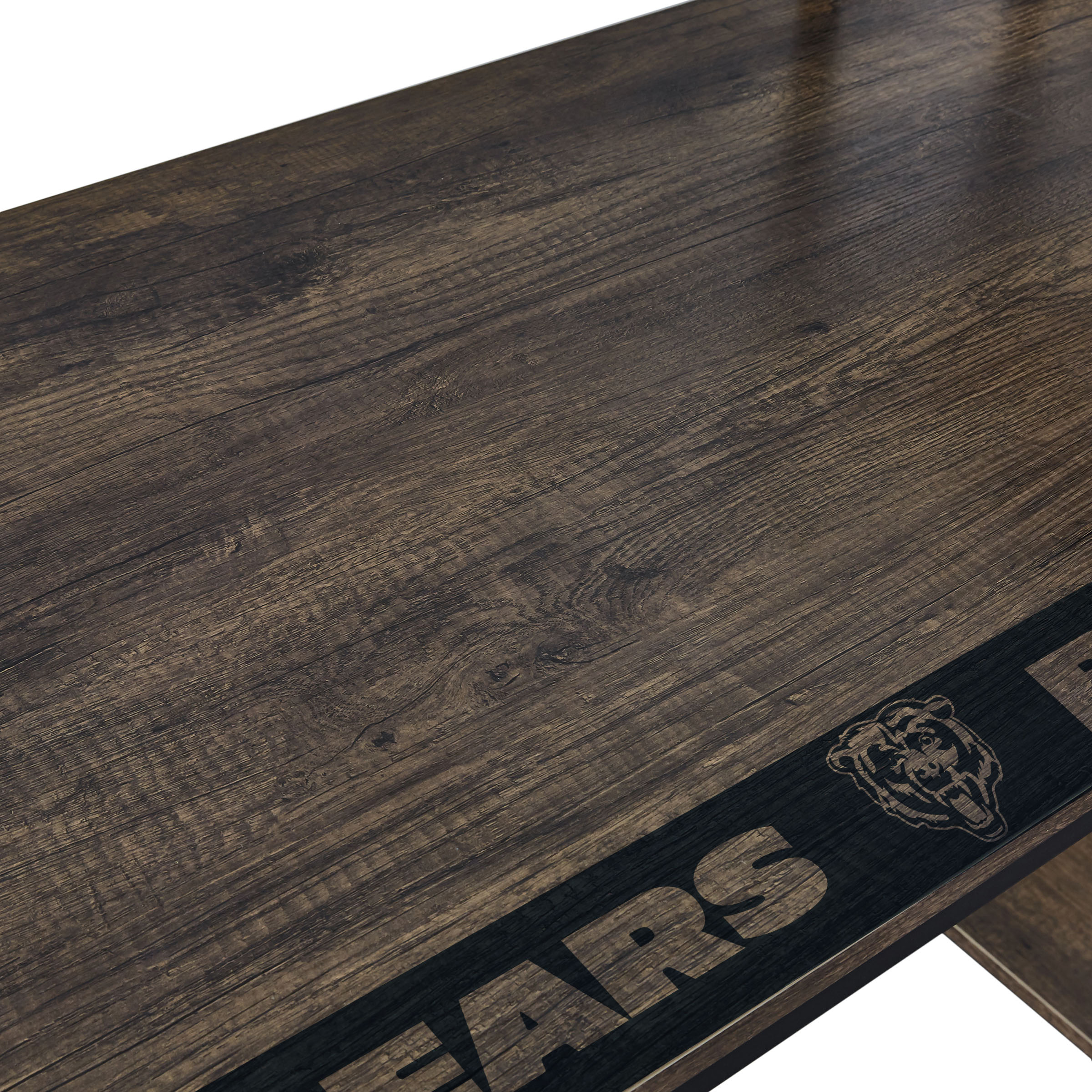 chicago bears industrial desk with shelves