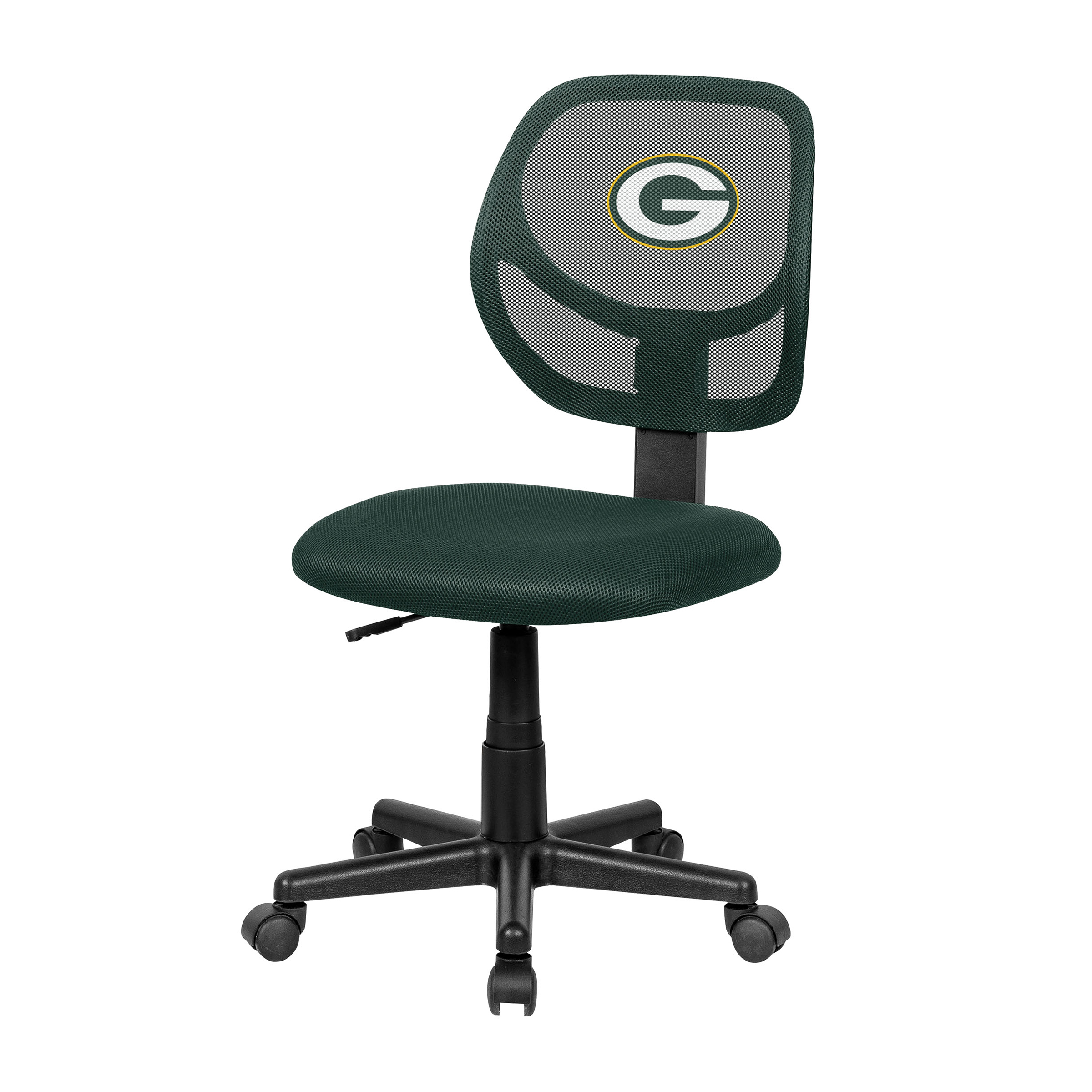 green bay packers green armless task chair