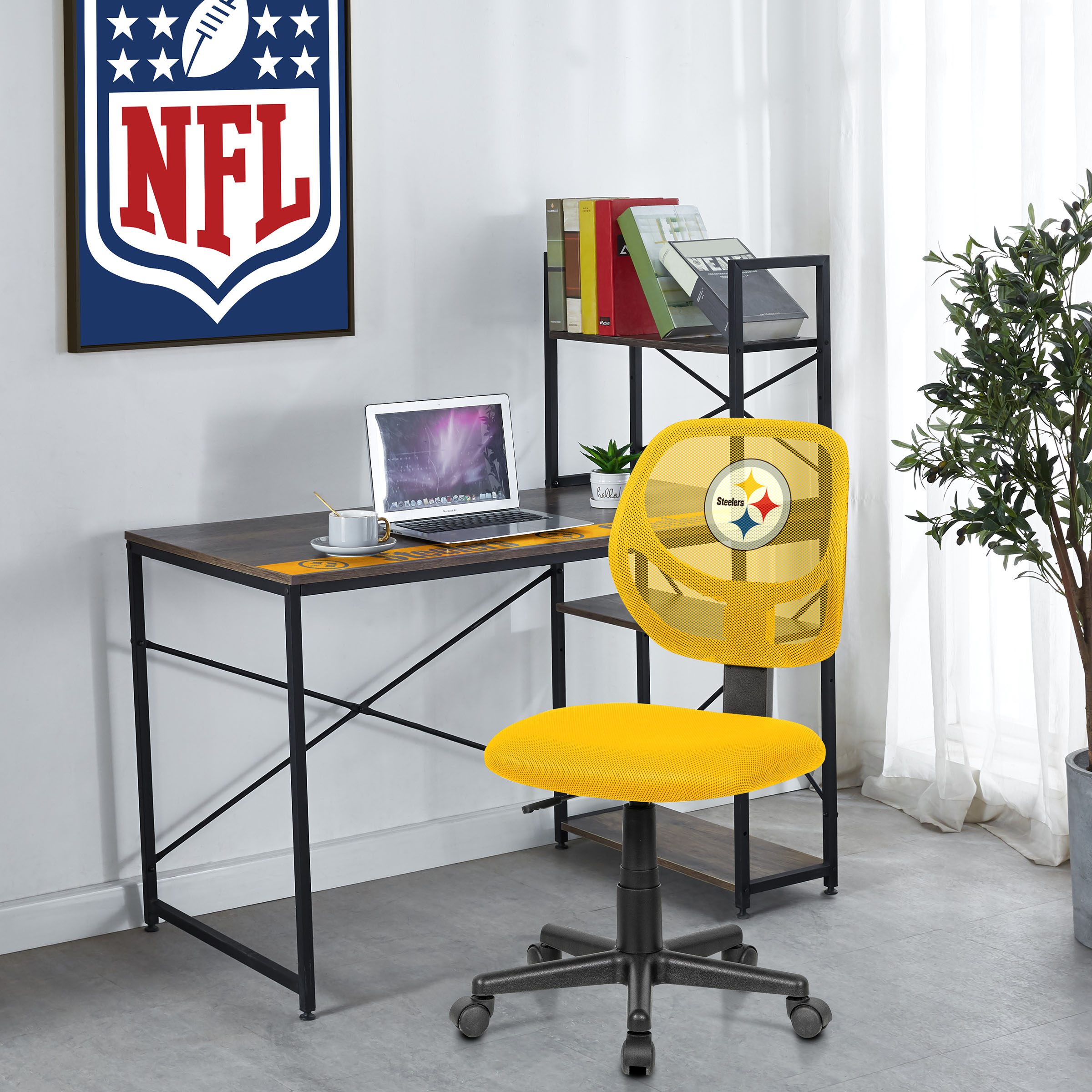 pittsburgh steelers armless mesh task chair