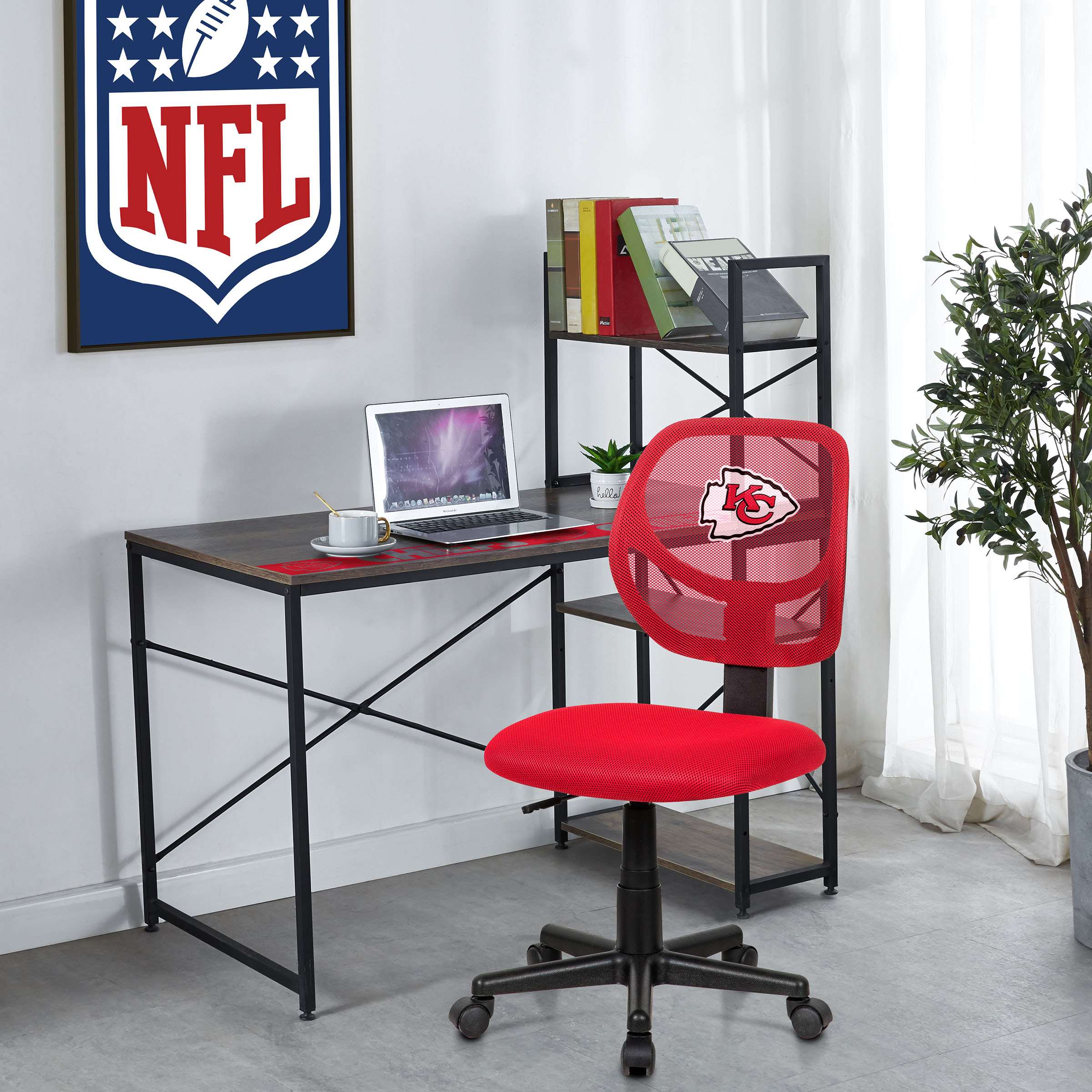 kansas city chiefs armless mesh task chair