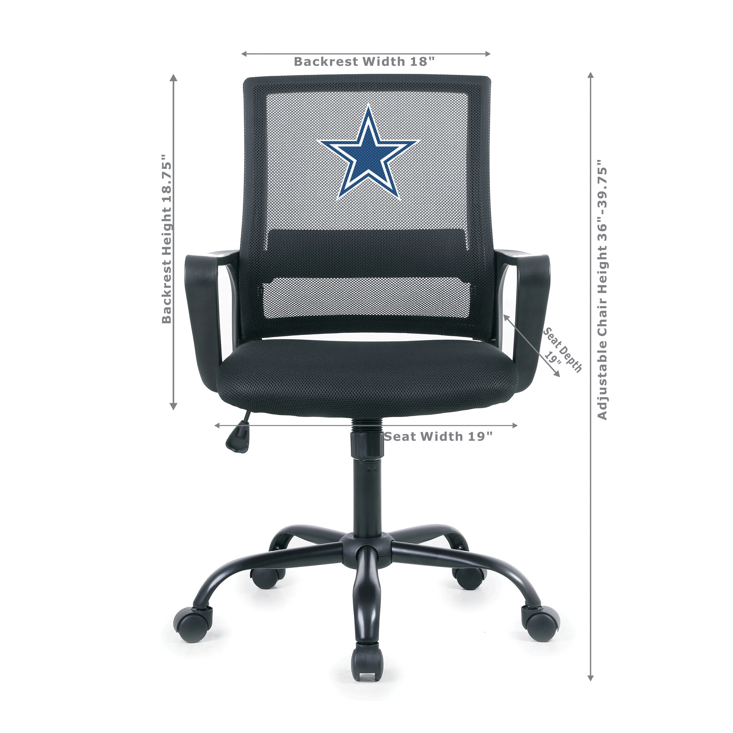 dallas cowboys mesh back office task chair