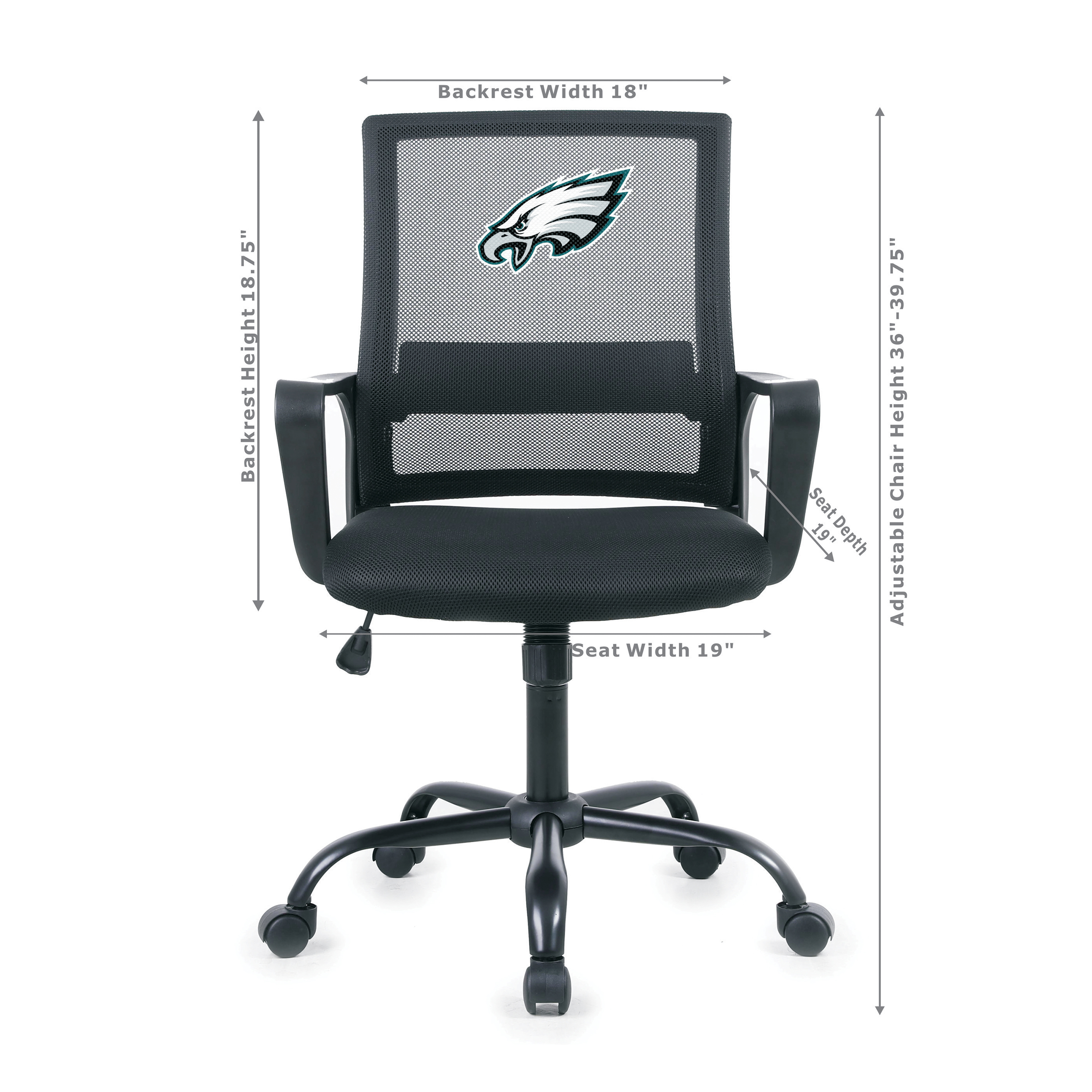 philadelphia eagles mesh back office task chair
