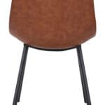 Vintage Brown Faux Leather Dining Chair with Steel Legs (Set of 2) 15 Vintage Brown Faux Leather Dining Chair with Steel Legs (Set of 2)