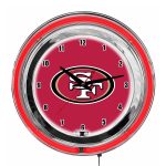 49ers 14 Inch Neon Clock San Collection