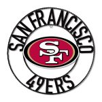 49ers 24" Wrought Iron Team Logo Wall Art