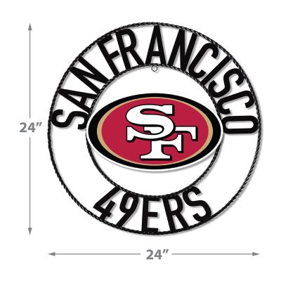 49ers 24" Wrought Iron Team Logo Wall Art