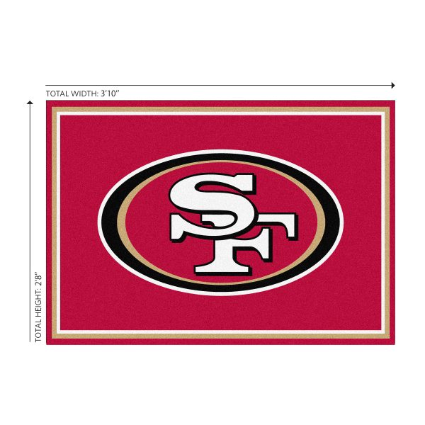 49ers 3x4 Spirit Area Rug San Collection NFL Licensed 2