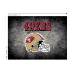 49ers 4x6 Distressed Area Rug Officially Licensed NFL