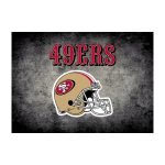 49ers 4x6 Distressed Area Rug Officially Licensed NFL