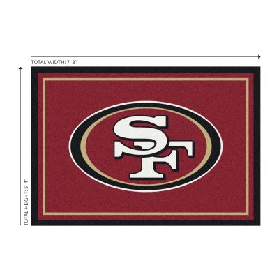 49ers 6x8 Spirit Area Rug Officially Licensed NFL