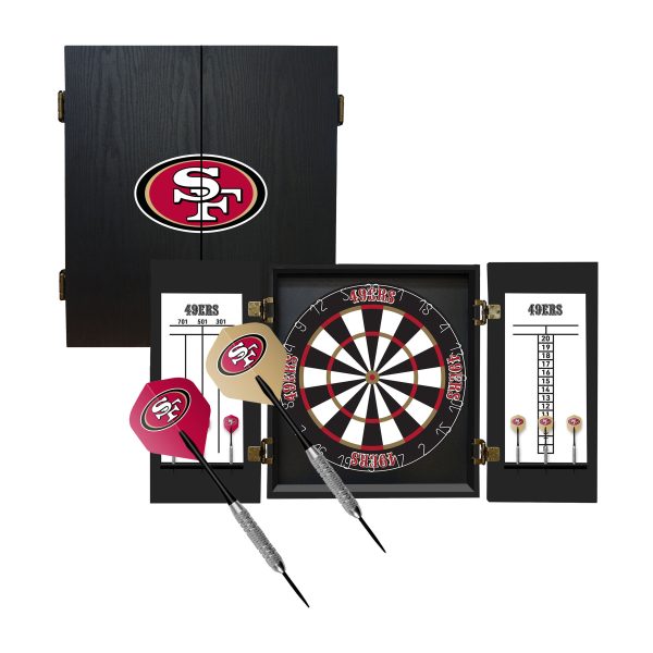 49ers Bristle Dartboard Cabinet Set 1