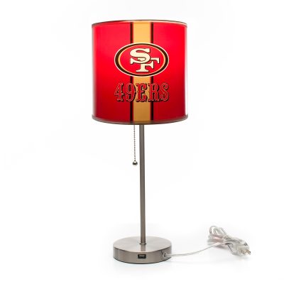 49ers Chrome USB Charging Lamp with Shade Insert San Collection