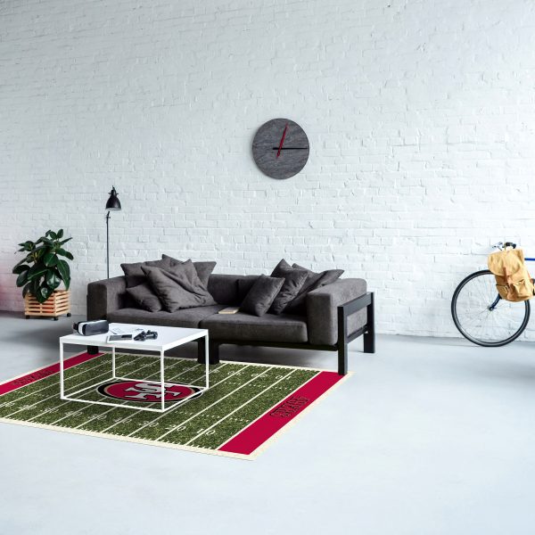 49ers Homefield 4 x 6 Football Field Area Rug 1