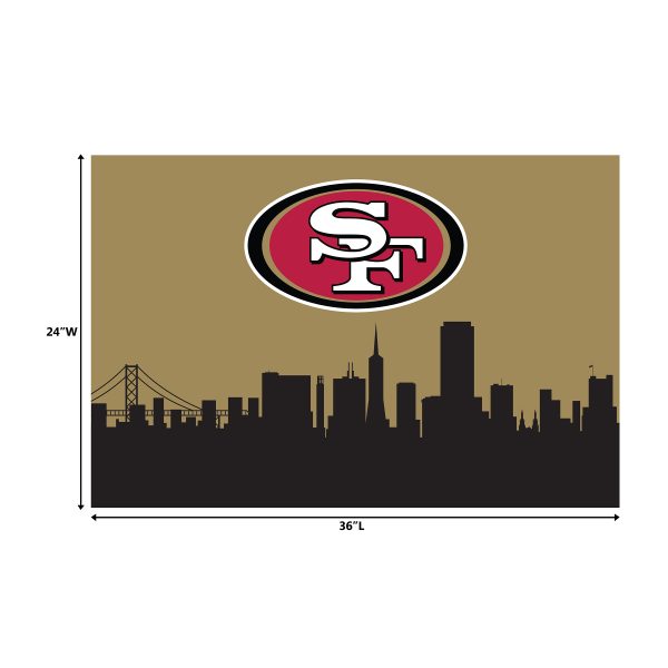 49ers San Collection 2x3 Cityscape Washable Area Rug 1