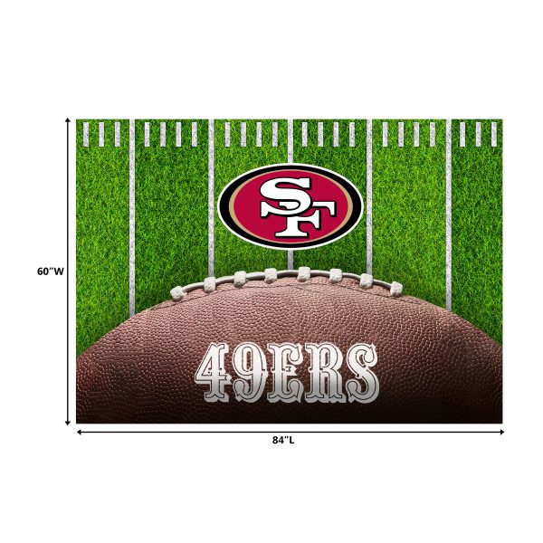 49ers San Collection 5x7 Football Field Washable Area Rug 1