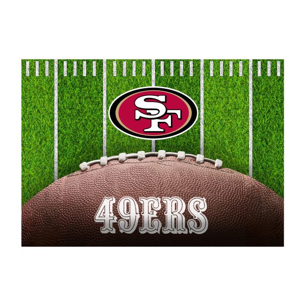 49ers San Collection 5x7 Football Field Washable Area Rug 2