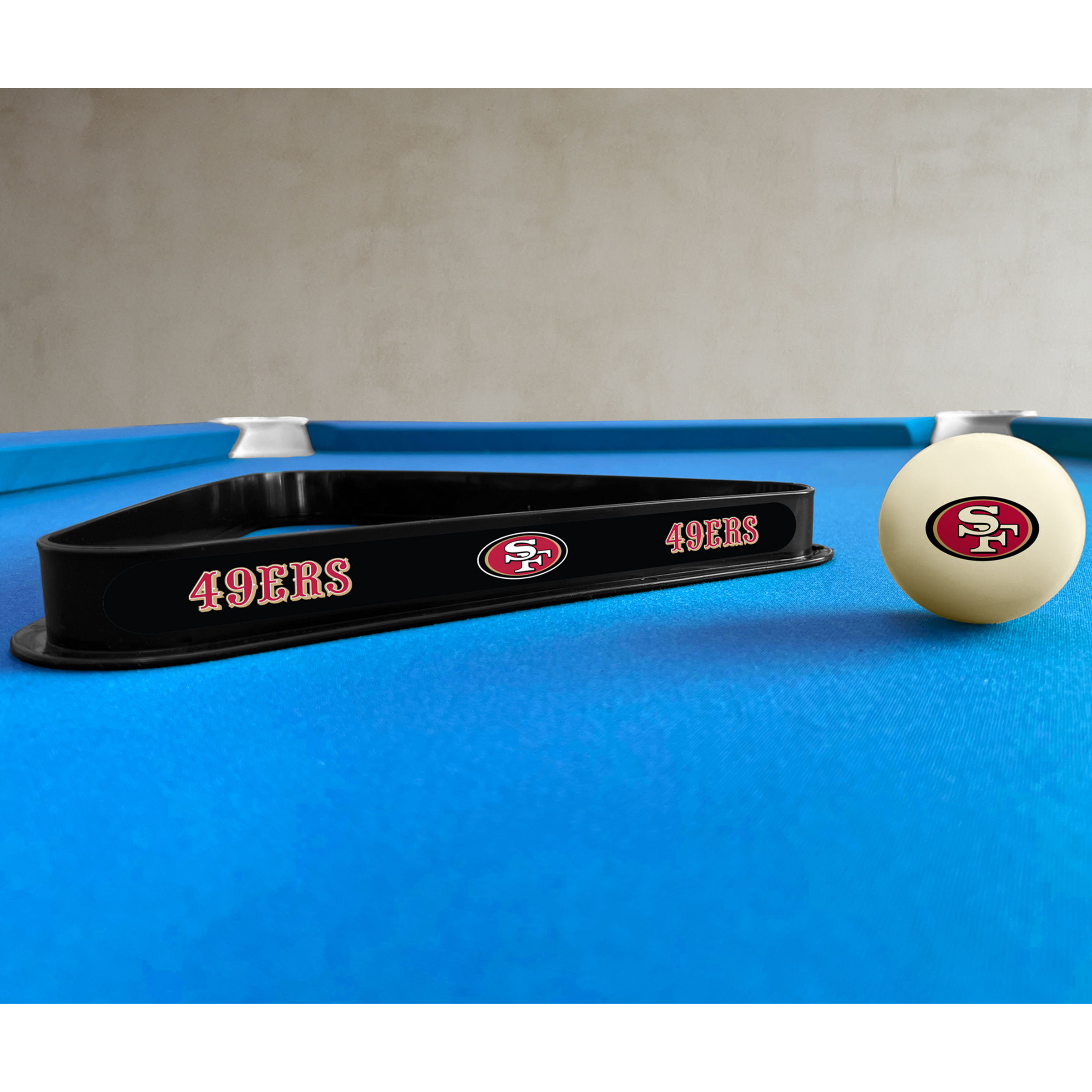 49ers San Collection Billiards Triangle and Cue Ball Set 2 49ers San Collection Billiards Triangle and Cue Ball Set - Image 2