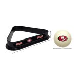 49ers San Collection Billiards Triangle and Cue Ball Set 6 49ers San Collection Billiards Triangle and Cue Ball Set