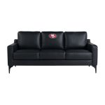 49ers San Collection Embroidered Faux Leather Game Day Sofa 16 49ers San Collection Embroidered Faux Leather Game Day Sofa