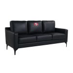 49ers San Collection Embroidered Faux Leather Game Day Sofa 17 49ers San Collection Embroidered Faux Leather Game Day Sofa