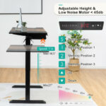Adjustable 48 Inch Standing Desk with Keyboard Tray and Memory 14 Adjustable 48 Inch Standing Desk with Keyboard Tray and Memory