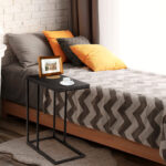 Modern C Shape Side Table with Durable Steel Frame