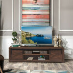 Sliding Barn Door TV Stand with Storage for TVs up to 65