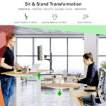 Adjustable Sit to Stand Desk with USB Port Natural 13 Adjustable Sit to Stand Desk with USB Port Natural