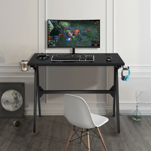 Ergonomic Gaming Desk with Cup Holder and Headphone Hook 6 Ergonomic Gaming Desk with Cup Holder and Headphone Hook - Image 6