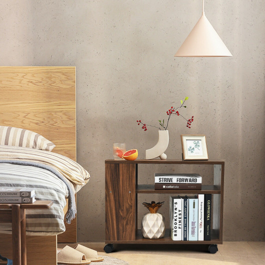 3-Tier Rolling Side Table with Storage and Durable Shelves 7 3-Tier Rolling Side Table with Storage and Durable Shelves - Image 7