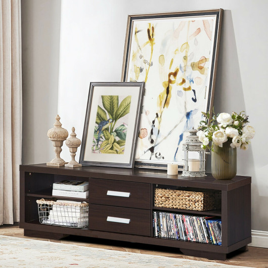 Modern TV Stand with Drawers and Adjustable Shelves for Living Rooms 2 Modern TV Stand with Drawers and Adjustable Shelves for Living Rooms - Image 2
