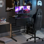 Adjustable Gaming Desk with Pneumatic Height and Cable Management