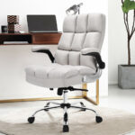 Ergonomic High Back Swivel Office Chair with Flip-up Arms