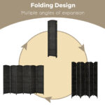 6.5 Ft Tall 6-Panel Folding Room Divider Screen