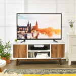 Rustic TV Stand with Cabinets and Shelves for 50-Inch TVs 8 Rustic TV Stand with Cabinets and Shelves for 50-Inch TVs
