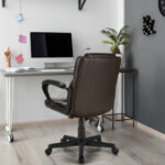 Ergonomic Adjustable PU Leather Office Chair with Armrests
