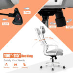 Heated Adjustable Mesh Office Chair with Lumbar and Headrest Support