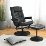 Ergonomic Swivel Recliner Chair with Adjustable Ottoman (Set of 2)