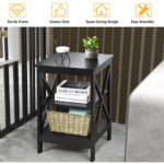 3 Tier X-Design End Tables with Storage Shelves (Set of 2) 14 3 Tier X-Design End Tables with Storage Shelves (Set of 2)