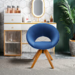 Swivel Mid-Century Velvet Accent Chair with Oversized Upholstered Seat 8 Swivel Mid-Century Velvet Accent Chair with Oversized Upholstered Seat