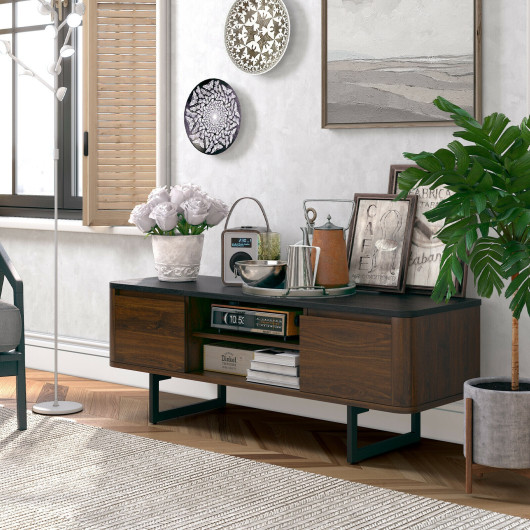 Vintage Walnut TV Stand with Storage for TVs up to 55 Inch 6 Vintage Walnut TV Stand with Storage for TVs up to 55 Inch - Image 6