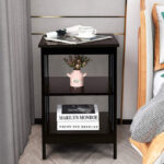 3 Tier End Table with Reinforced Bars and Stable Structure (Set of 2)