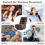 Adjustable 6-Position Folding Floor Chair with 360-Degree Swivel Base 23 Adjustable 6-Position Folding Floor Chair with 360-Degree Swivel Base