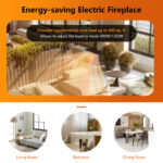 28 Inch Freestanding and Recessed Electric Fireplace with Remote