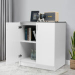 Modern Storage Sideboard Cabinet with Shelves and Doors